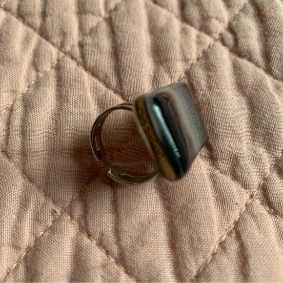 CREATION - Brown white Glass Ring - OZ - Picture 3 of 13